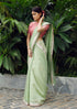 Handwoven Mint  Chanderi Saree